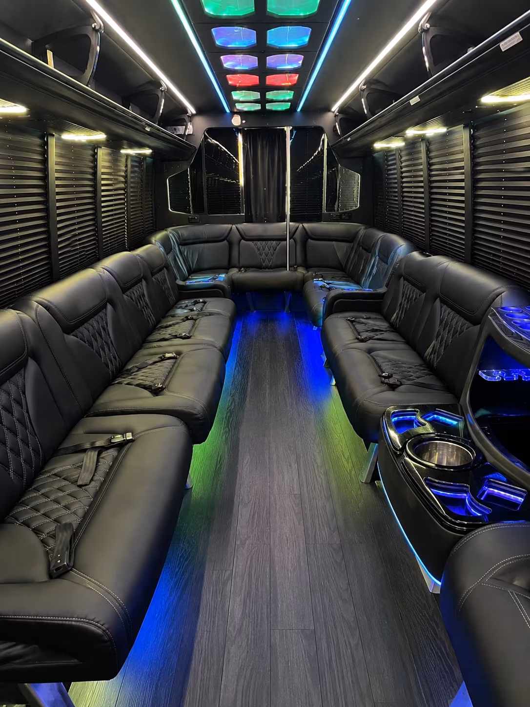 grand forks 20 passenger party bus interior