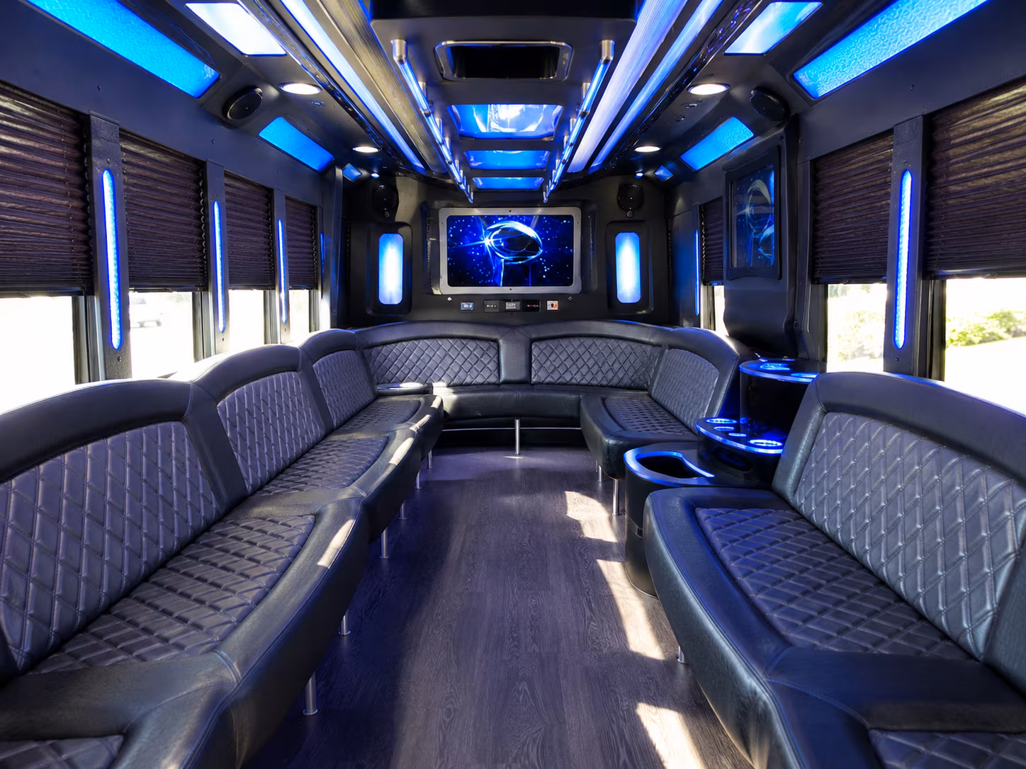 grand forks 28 passenger party bus inside