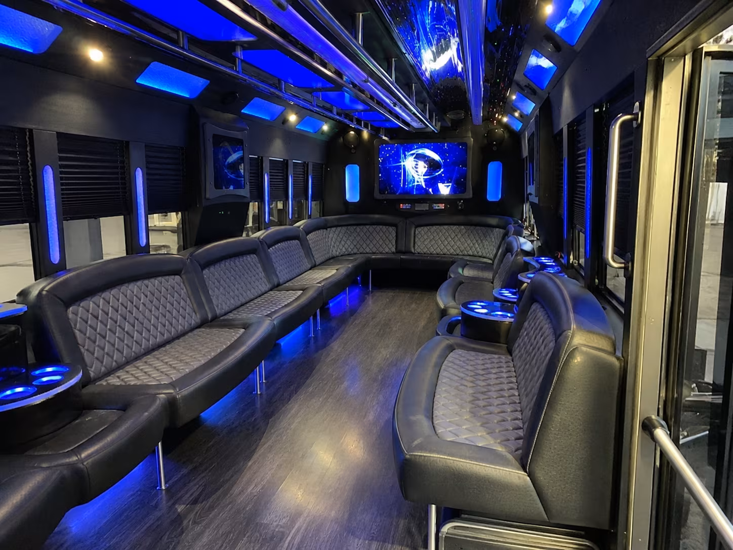 grand forks 28 passenger party bus interior