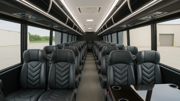 Interior of Charter Bus Company Grand Forks's 18 Passenger Minibus in Grand Forks