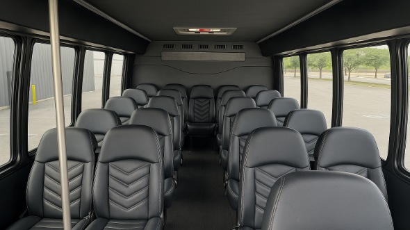 Interior of Charter Bus Company Grand Forks's 30 Passenger Minibus in Grand Forks