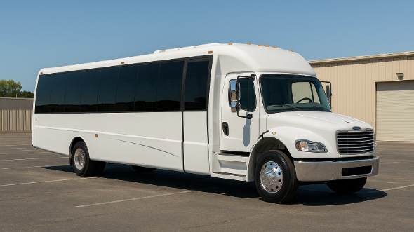 Exterior of Charter Bus Company Grand Forks's 35 Passenger Minibus in Grand Forks