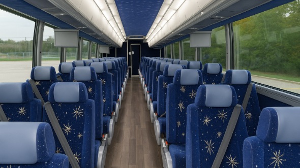grand forks 50 passenger charter bus inside