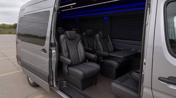 grand forks sprinter van with driver inside