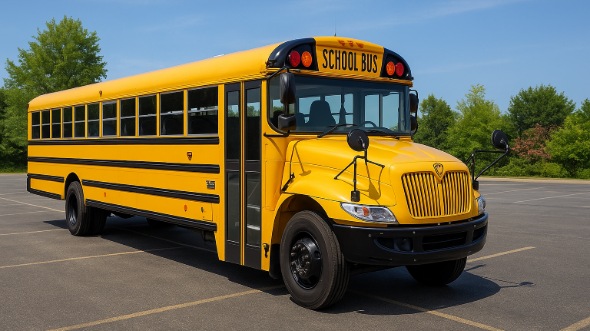Exterior of Charter Bus Company Grand Forks's School Bus in Grand Forks