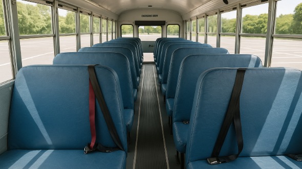 Interior of Charter Bus Company Grand Forks's School Bus in Grand Forks