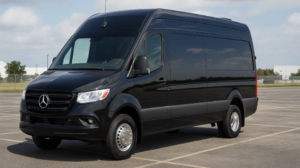 Exterior of Charter Bus Company Grand Forks's Sprinter Van Rental With Driver in Grand Forks